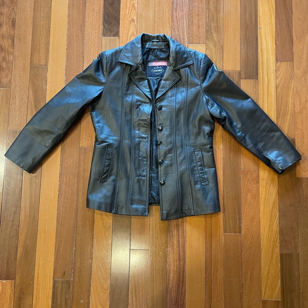Vintage black Leather Jacket